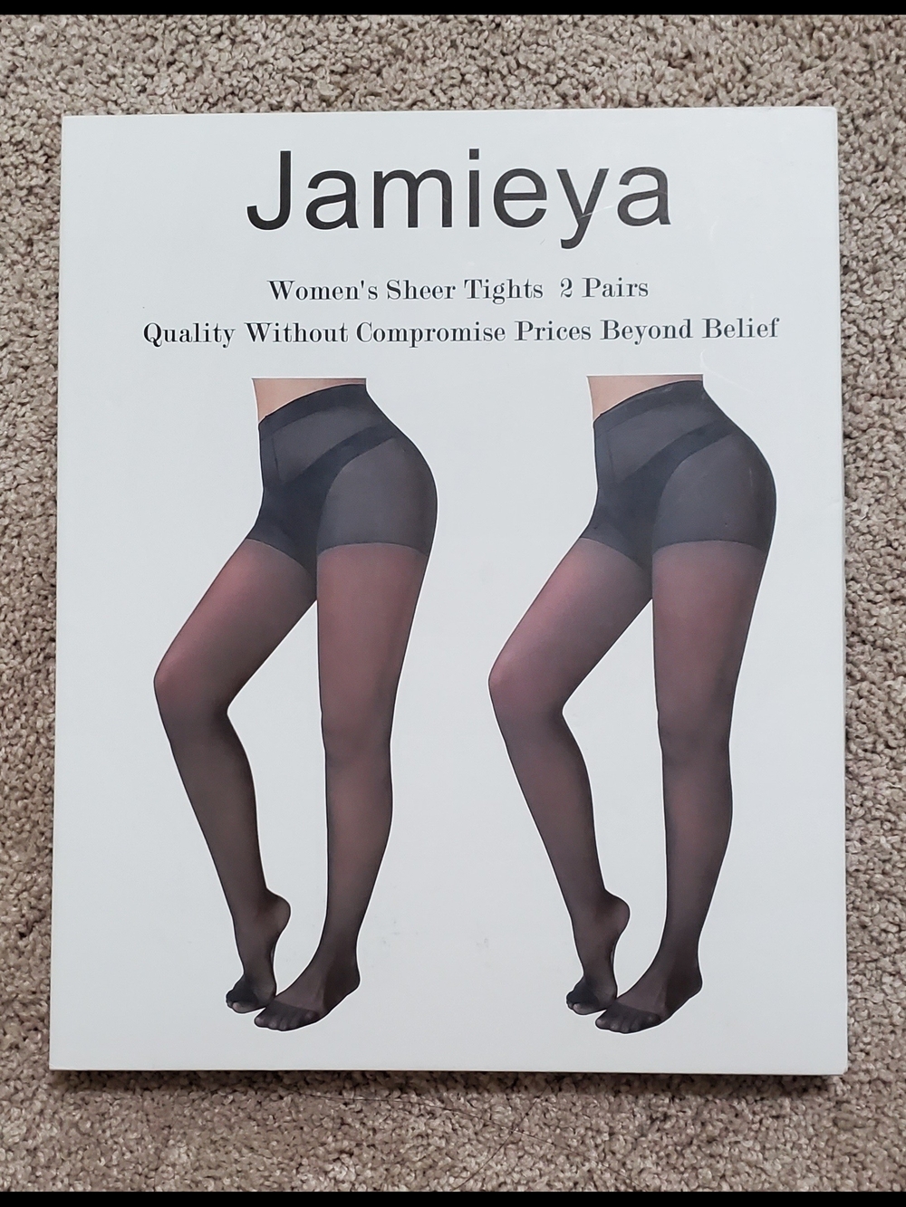 Amazon Women's Sheer Black Tights 3xl - 2 Pack